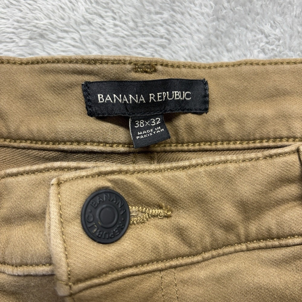 Banana Republic Pants Mens 38X32 Brown Straight Mid Rise Stretch Preppy - Picture 3 of 10